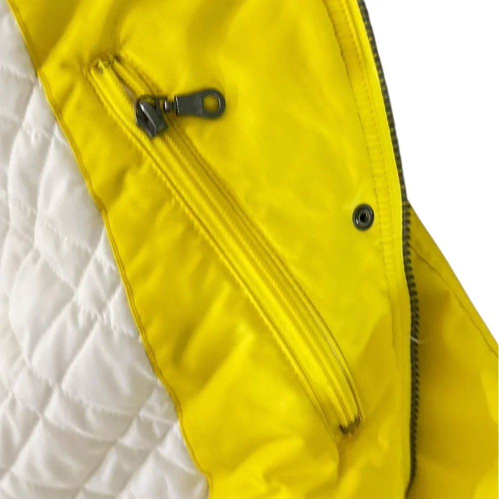 Vintage 1990’s Killy yellow oversized Ski Jacket removable collar zippered sz 6 - Picture 13 of 16